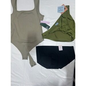 NWT Target Bundle Wild Fable Bodysuit Shade & Shore Bikini Auden Panty Medium